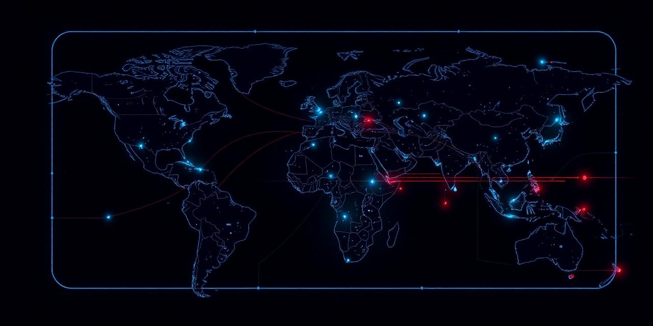 Global threat map visualization